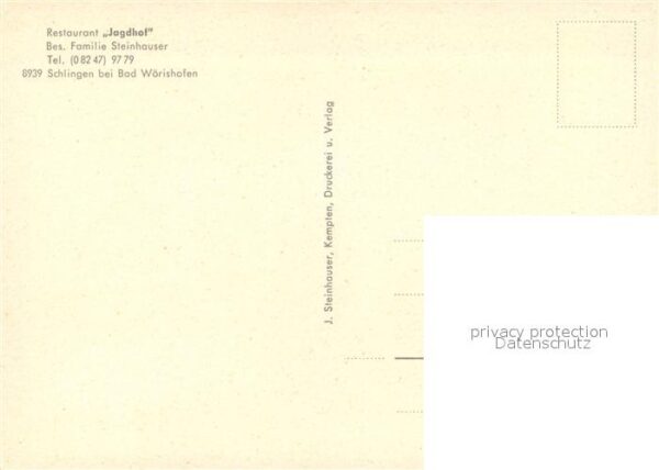 Schlingen Restaurant Jagdhof – Bild 2