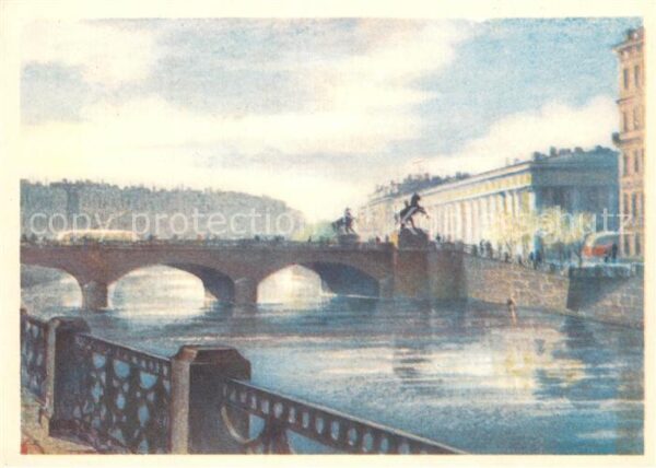 St Petersburg Leningrad Anitschkow Brücke