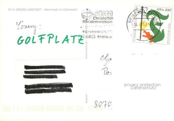 Gross-Umstadt Rathaus Panorama Georg Aug Zinn Str Alt – Bild 2
