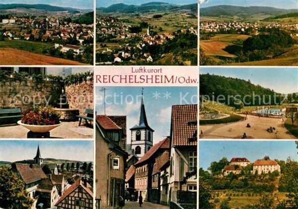 Reichelsheim Odenwald Panorama  Schloss Reichenberg Schwimmba