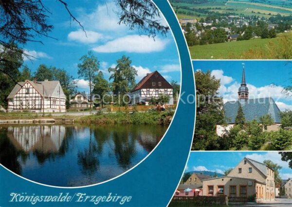 Koenigswalde Erzgebirge Ortsteil Brettmühle Teilansicht Dorfkir