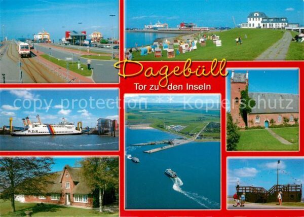 Dagebuell Fährhafen Strand Fährschiff Fliegeraufn