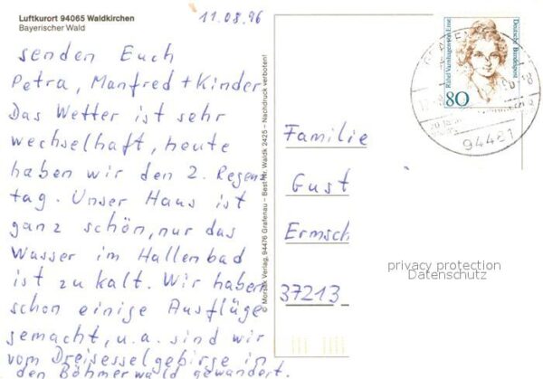 Waldkirchen Niederbayern Marktplatz Brunnen Figuren – Bild 2