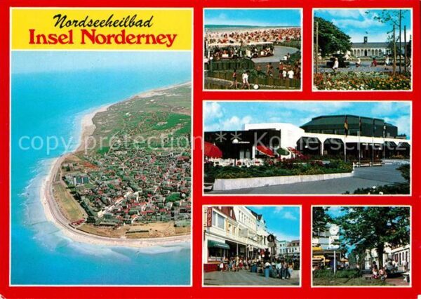 Norderney Nordseebad Fliegeraufnahme Teilansichten Ortsmotiv