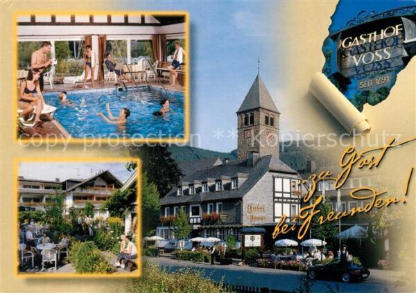 Saalhausen Sauerland Landhotel Gasthof Voss Hallenbad Garten