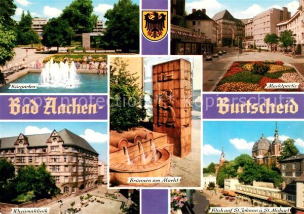 Burtscheid Aachen Kurgarten Marktpartie Rheumaklinik Brun