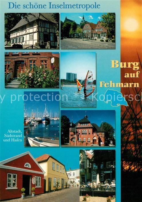 Burg Fehmarn Altstadt Südstrand und Hafen
