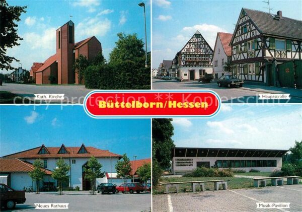 Buettelborn Kath Kirche Hauptstrasse Neues Rathaus