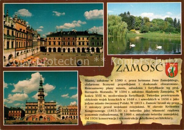 Zamosc Poland Kamienice w Rynku Wielkim Fragment Park