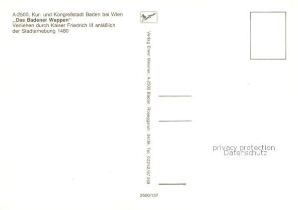 Baden Wien Badener Wappen – Bild 2
