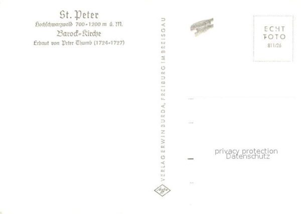 St Peter Schwarzwald St Petrus Statue Barock Kirche Päpstlic – Bild 2
