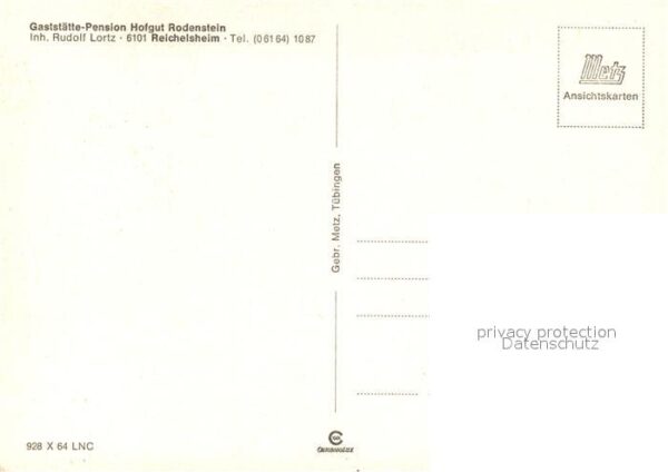 Reichelsheim Odenwald Hofgut Rodenstein Gaststätte Burgruine – Bild 2