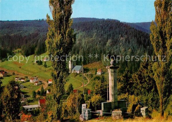 Warmensteinach Blick vom Kriegerdenkmal ins Kropfbacht