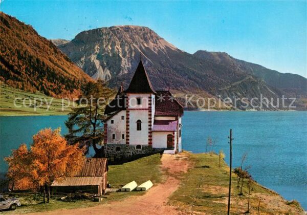 Vinschgau Val Venosta Neureschen Schlössl mit See und Endkopf