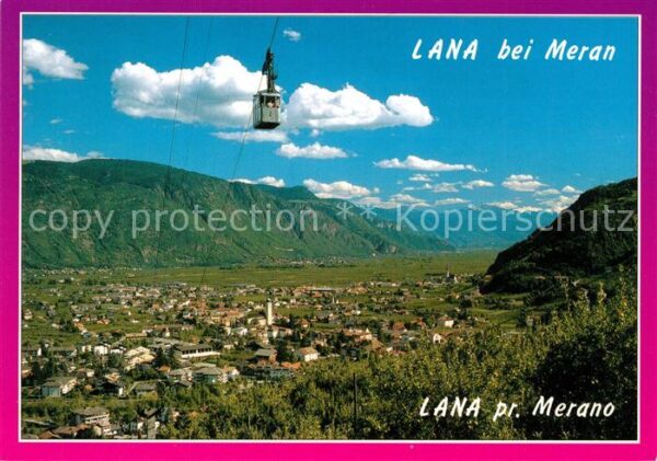 Lana Meran Panorama mit Seilbahn Vigiljoch