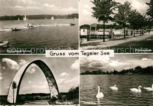 Berlin Tegeler See Motorbootrennen Promenade M