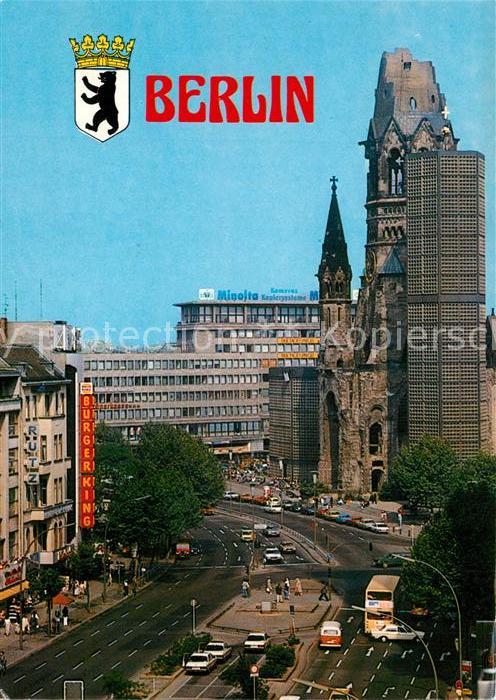 Berlin Blick auf die Kaiser Wilhelm Gedächtnis