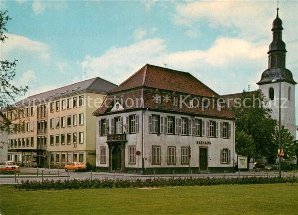Lampertheim Bergstrasse Kirche Altes und neues Stadthaus