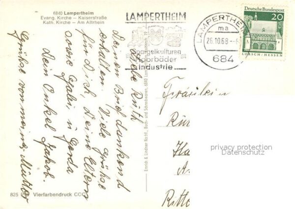 Lampertheim Bergstrasse Ev Kirche Kaiserstrasse Kath Kirche Am – Bild 2