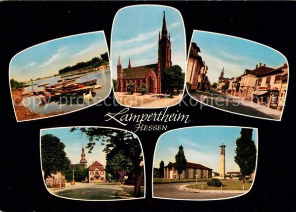 Lampertheim Bergstrasse Altrhein Domkirche Strassenpartien