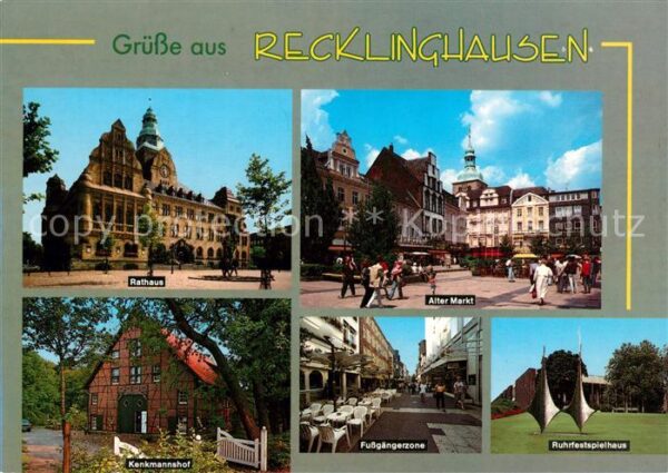 Recklinghausen Westfalen Rathaus Alter-Markt Kenkmannshof Ruhrfe