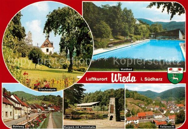 Wieda Waldbad Glockenturm Bohlweg Kurpark Ten