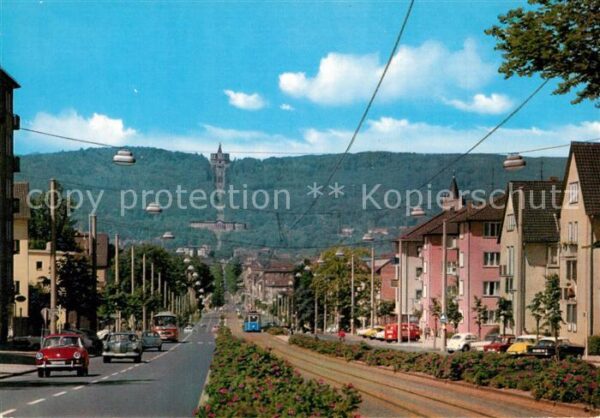 Kassel Wilhelmshöher Allee mti Habichtswald un