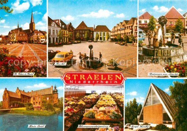 Straelen Marktplatz Haus-Coul Blumenversteigerun