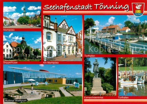 Toenning Nordseebad Marktplatz Skipperhuset Torfhafen Esmar