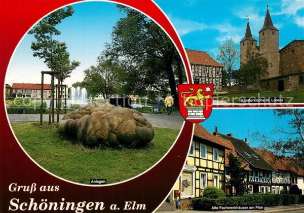Schoeningen Anlagen Klosterkirche Fachwerkhäuser am