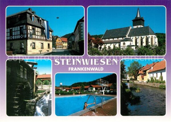 Steinwiesen Wassermühle Freibad Fachwerk