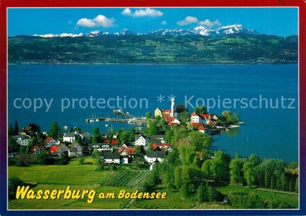 Wasserburg Bodensee Fliegeraufnahme Halbinsel