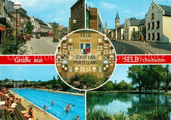 Selb Porzellanstadt Freibad Teichpartie