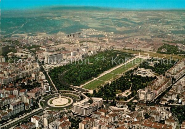 Lissabon Fliegeraufnahme Place Marqis de Pombal