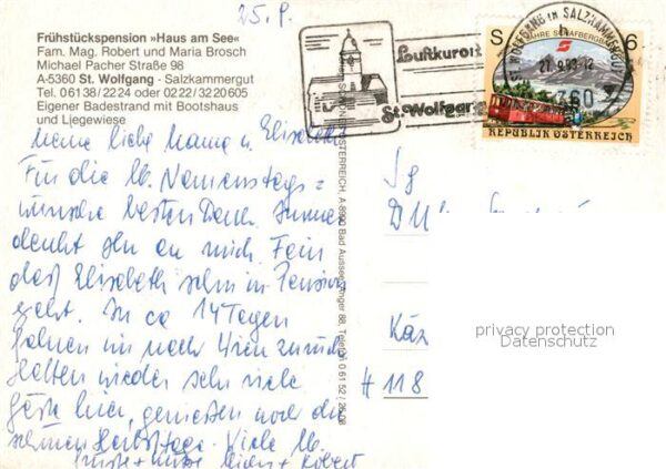 St Wolfgang Salzkammergut Pension Haus am See – Bild 2