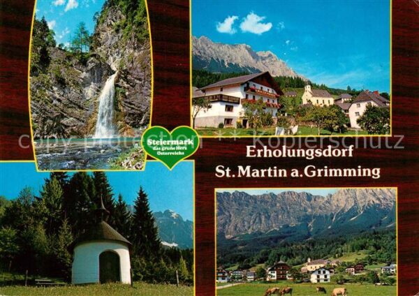 Grimming St. Martin Hubertuskapelle Wasserfall