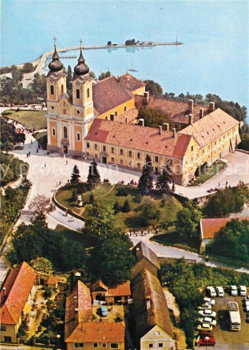 Tihany Fliegeraufnahme Abteikirche