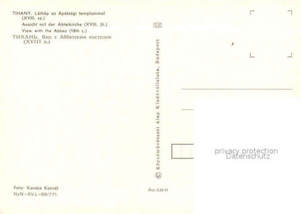 Tihany Fliegeraufnahme Abteikirche – Bild 2