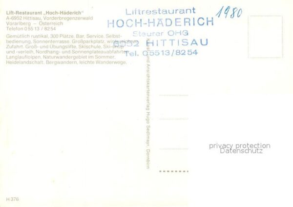 Hittisau Vorarlberg Lift-Restaurant Hoch Häderich – Bild 2