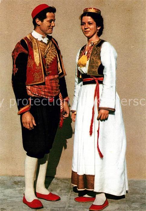 Konavle Mann und Frau in Tracht
