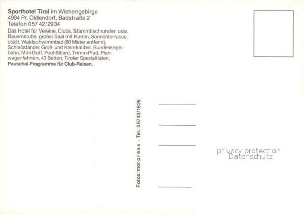 Oldendorf Celle Sporthotel Tirol Kegelbahn – Bild 2