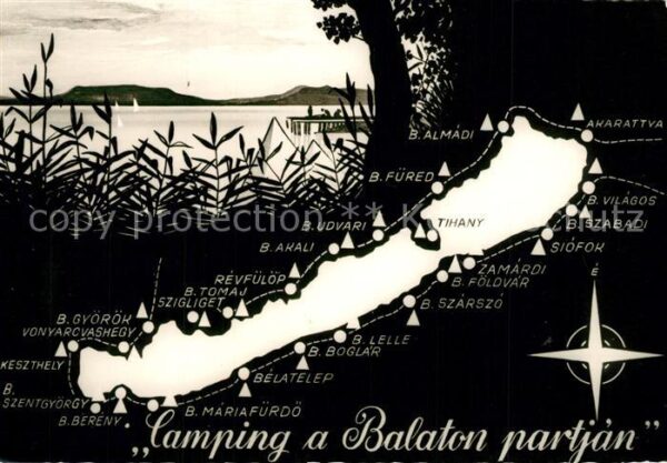 Balaton Plattensee Lageplan Campingplätze