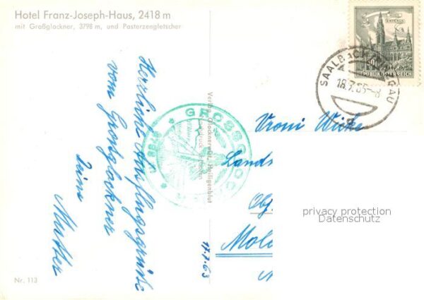 Grossglockner Fliegeraufnahme Hotel Franz-Joseph-Haus – Bild 2