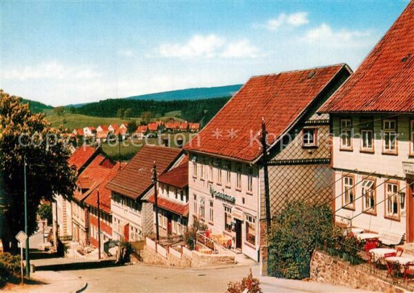 St Andreasberg Harz Blick von der Breiten Strasse zur Höhe