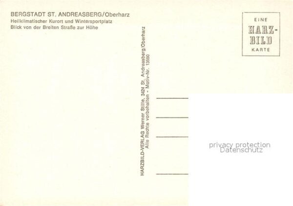 St Andreasberg Harz Blick von der Breiten Strasse zur Höhe – Bild 2