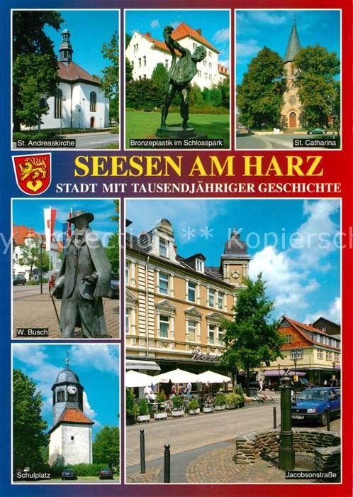 Seesen Harz Bronzeplastik im Schlosspark Denkmal W.