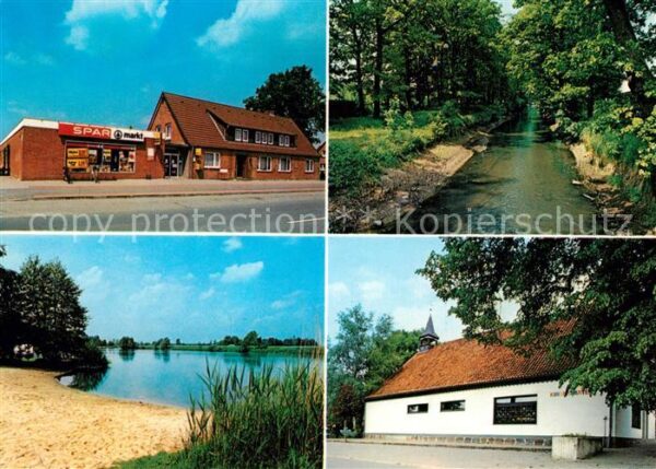 Brietlingen Seepartie Fluss Kirche