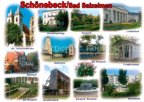 Schoenebeck Salzelmen Lindenbad Kurpark Soleturm Gradierwerk