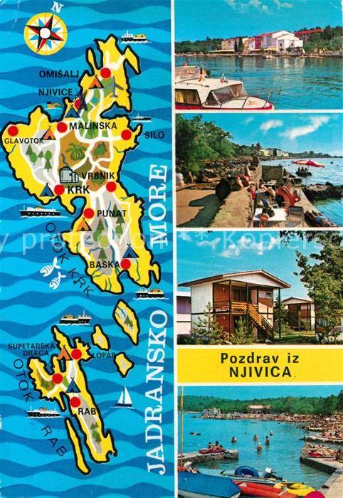 Njivice Panoramen Karte
