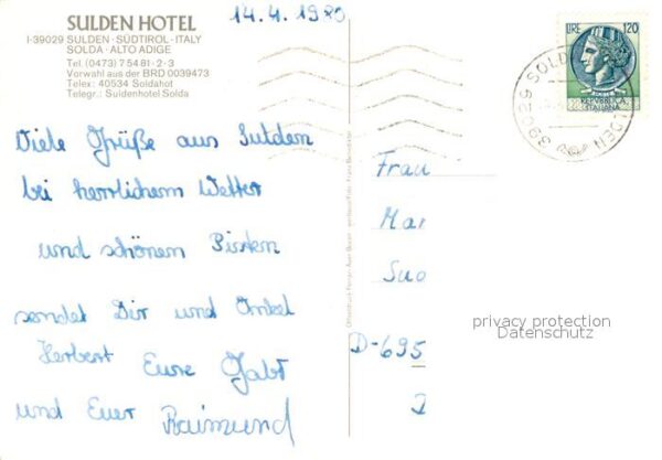 Sulden Solda Sulden Hotel Winter – Bild 2